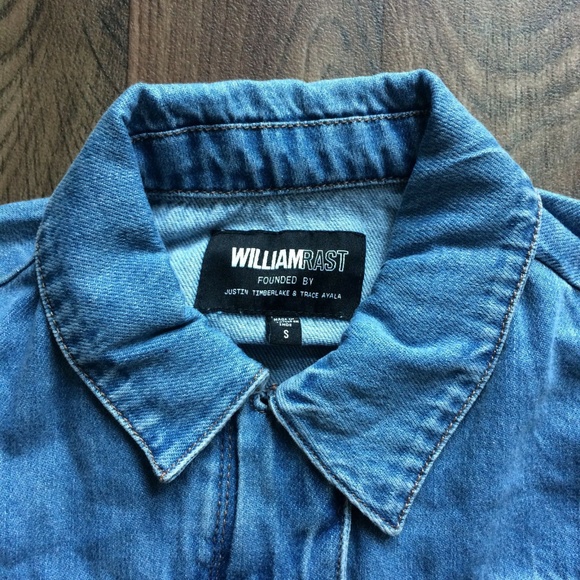 William Rast Blue Zip Up Snap Western Denim Jacket - Picture 4 of 8